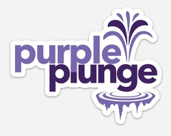 Purple plunge Sticker